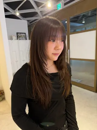 セミロング 福山艶髪|髪質改善| 三宅星哉のヘアスタイル
