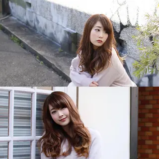セミロング リンネ 甲東園のヘアスタイル