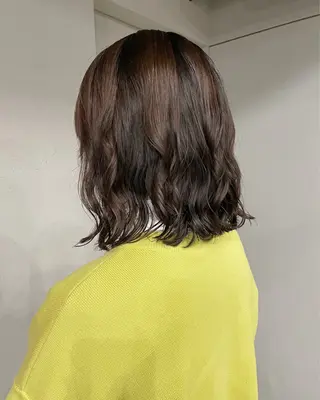ミディアム カラー パーマ 表参道🌿赤み消し カラー/チナツのヘアスタイル