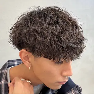 ミディアム パーマ ヘアアレンジ メンズ fifth 石川 凪のヘアスタイル