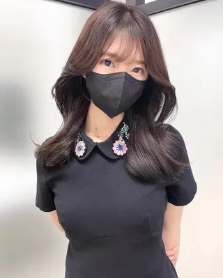 セミロング 韓国レイヤーカット 髪質改善▫️水野有真のヘアスタイル