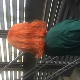 カラー ブリーチ/ウルフ特化 渋谷カルチャー交差点のヘアスタイル