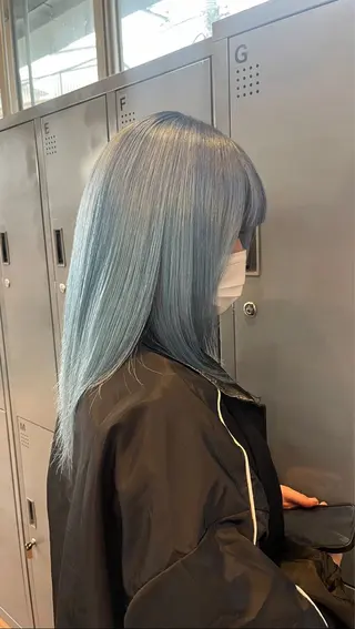 セミロング カラー ヘアアレンジ 💎ハイトーン/ 艶カラー💎souのヘアスタイル