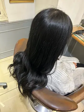 セミロング 韓国ヘアー🇰🇷 MIWAのヘアスタイル