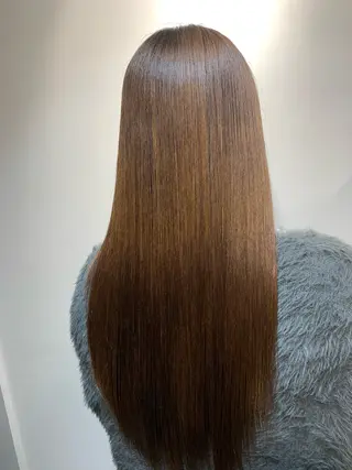 ロング パーマ ブリーチでもできる 縮毛矯正相原慎🌈のヘアスタイル