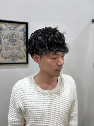 パーマ メンズ 𝑴𝒆𝒏𝒔特化 /パーマ人気/竜也のヘアスタイル