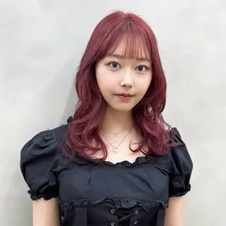 ミディアム カラー 髪質改善/縮毛矯正/ 艶カラー🦢川上葵のヘアスタイル