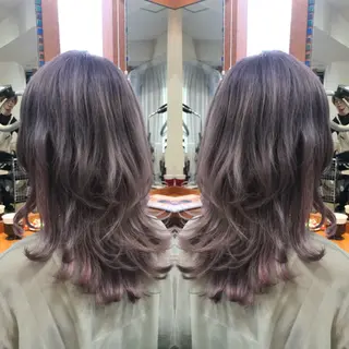 ミディアム カラー 韓国ヘア🤍髪質改善 🇰🇷AKANEのヘアスタイル