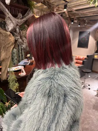 ミディアム カラー パーマ ヘアアレンジ メンズ 心斎橋美容室 Junのヘアスタイル