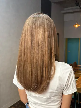 セミロング カラー 透明感カラー/パーマ 🌀アオノのヘアスタイル