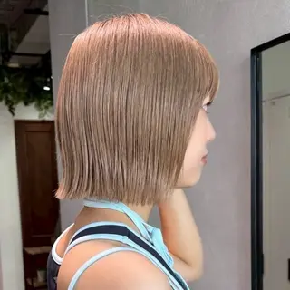 カラー saki‪🌱‬♡ /ボブ/透明感カラーのヘアスタイル