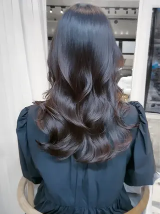ミディアム カラー パーマ デジタルパーマ大阪 ハヤシのヘアスタイル