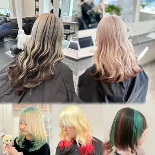 ロング カラー GaKu/ブリーチ /デザイン/カラーのヘアスタイル