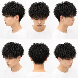 ショート パーマ メンズ 塚本/豊橋メンズ特化 パーマ、ヘッドスパのヘアスタイル