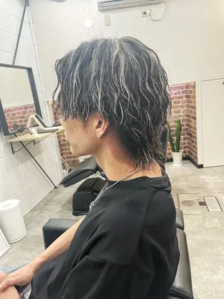 ミディアム カラー パーマ メンズ 💈メンズパーマ &メッシュ南谷💈のヘアスタイル