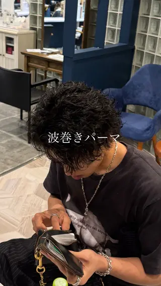 パーマ メンズ 福田 聖のヘアスタイル