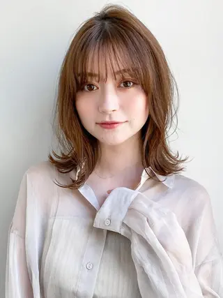 ミディアム カラー 勝河 怜楊のヘアスタイル