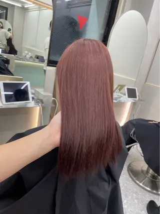 セミロング カラー ヘアセット/レイヤー 赤み消し/はるかのヘアスタイル