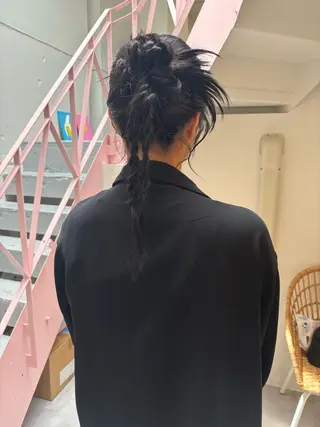 セミロング ヘアアレンジ mitsuki ブリーチモデルのヘアスタイル