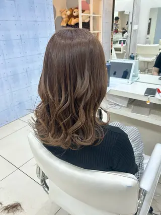 セミロング 【髪質改善カラー】 瀧田嵐士🇰🇷のヘアスタイル