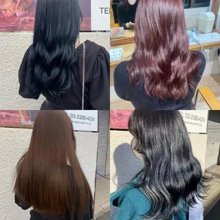 ロング カラー ヘアアレンジ niconail 🧣ayu 📍烏山のネイルデザイン