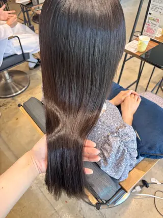 ロング 透明感カラー💎前髪 顔まわり/小由葵のヘアスタイル