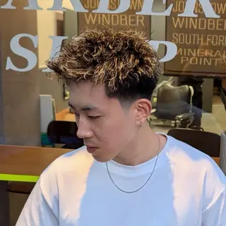 パーマ メンズ CUFFIA💈 天王寺メンズバーバーのヘアスタイル