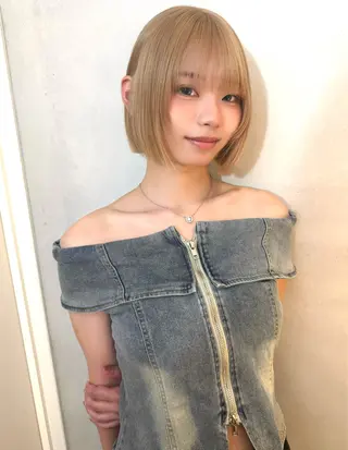 ショート カラー ハイトーン特化 /縮毛矯正/あかりのヘアスタイル