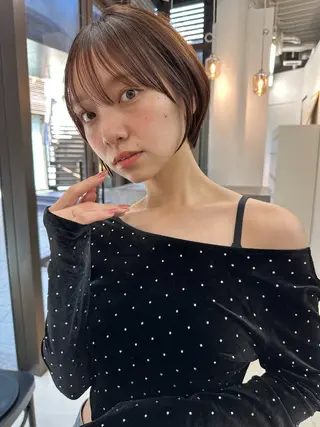 ショート カラー ヘアアレンジ 似合わせショート×透 明感/やじまたかしのヘアスタイル