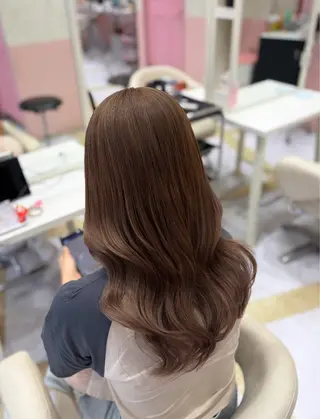 ロング カラー 鎌田 優依のヘアスタイル