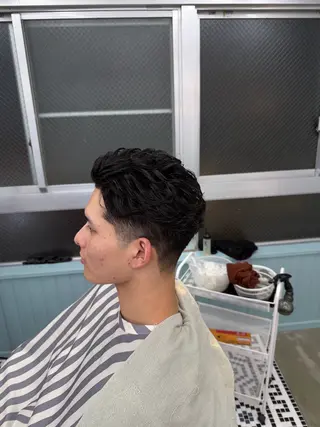 ショート パーマ メンズ特化理容師 ふうきのヘアスタイル