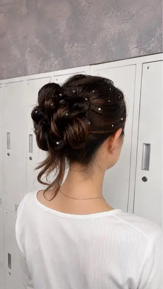 セミロング ヘアアレンジ 🤎愛されベージュ‪ ‎🤎🧸ちひろのヘアスタイル
