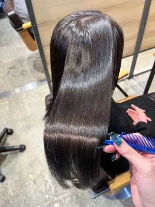 セミロング 今話題の艶髪矯正 美艶カラー/FUKAのヘアスタイル