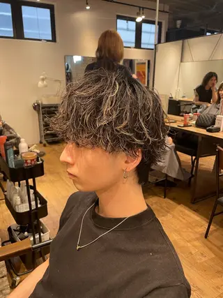 ミディアム メンズパーマ/茶屋町 /瀧内のヘアスタイル