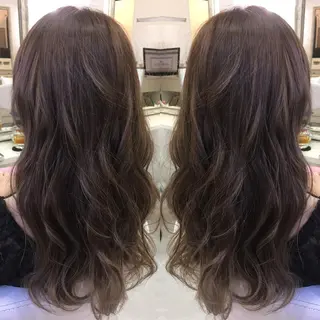 セミロング ロング カラー 髪質改善 中川 翔のヘアスタイル