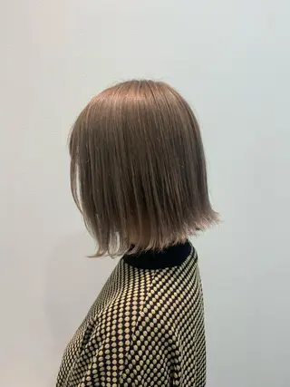 ミディアム カラー 長山 茉白のヘアスタイル