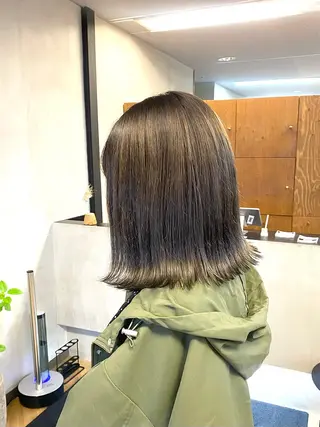 ミディアム カラー パーマ ヘアアレンジ ハル🌸柔色/ ブリーチなし/艶髪のヘアスタイル