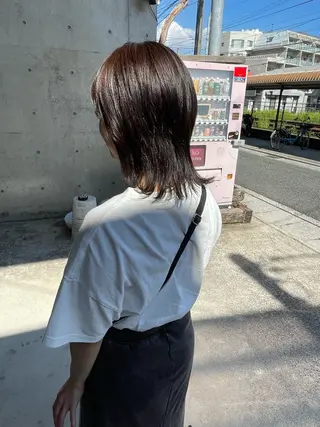 ミディアム カラー 日高 香織のヘアスタイル