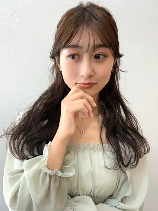 ロング カラー ヘアアレンジ 村田 萌のヘアスタイル