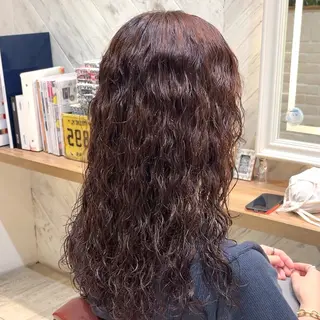 ミディアム カラー パーマ 横浜パーマ🌐ボブ✨ 暖色カラーもえかのヘアスタイル