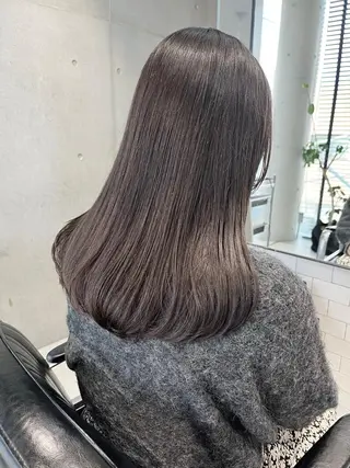 セミロング カラー パーマ ヘアアレンジ 透明感カラー✂︎ /縮毛矯正/YUKAのヘアスタイル