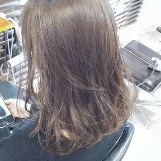ミディアム カラー 韓国風レイヤーカット 上手く丁寧早い/マツのヘアスタイル