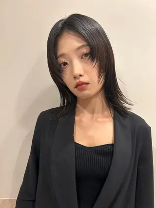 ミディアム メンズ清潔感のプロ 💈メンズパーマ藤田のヘアスタイル