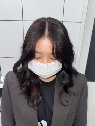 ロング カラー ヘアアレンジ minto/ パーマモデル募集中のヘアスタイル