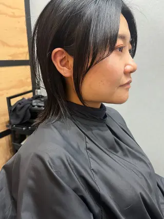ミディアム カラー パーマ ヘアアレンジ メンズ キッズ ネイル マツエク・マツパ アイブロウ 久木原 ゆりのヘアスタイル