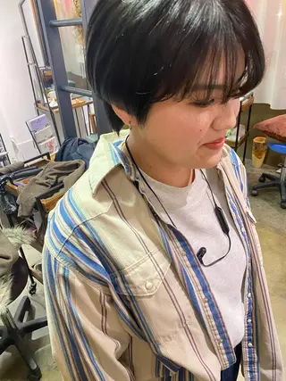 ショート カラー MR.GOOD MORNINGフジイのヘアスタイル