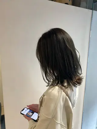 ミディアム カラー ブリーチなし/暖色/ 透明感/なおやのヘアスタイル