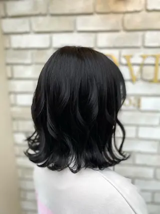 ミディアム カラー ヘアアレンジ ハイトーン&透明感 カラー☘️片山優陽のヘアスタイル