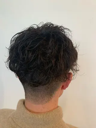 ショート パーマ メンズ 新井啓介 宇都宮美容師のヘアスタイル