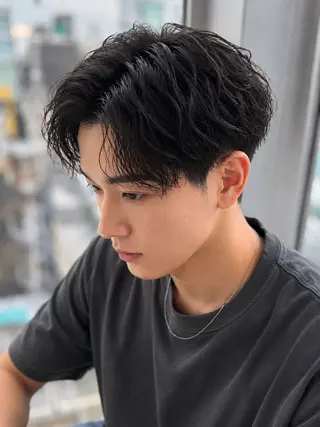 ショート パーマ 🔥メンズ特化方🔥 似合わせ💈三宅悠斗のヘアスタイル